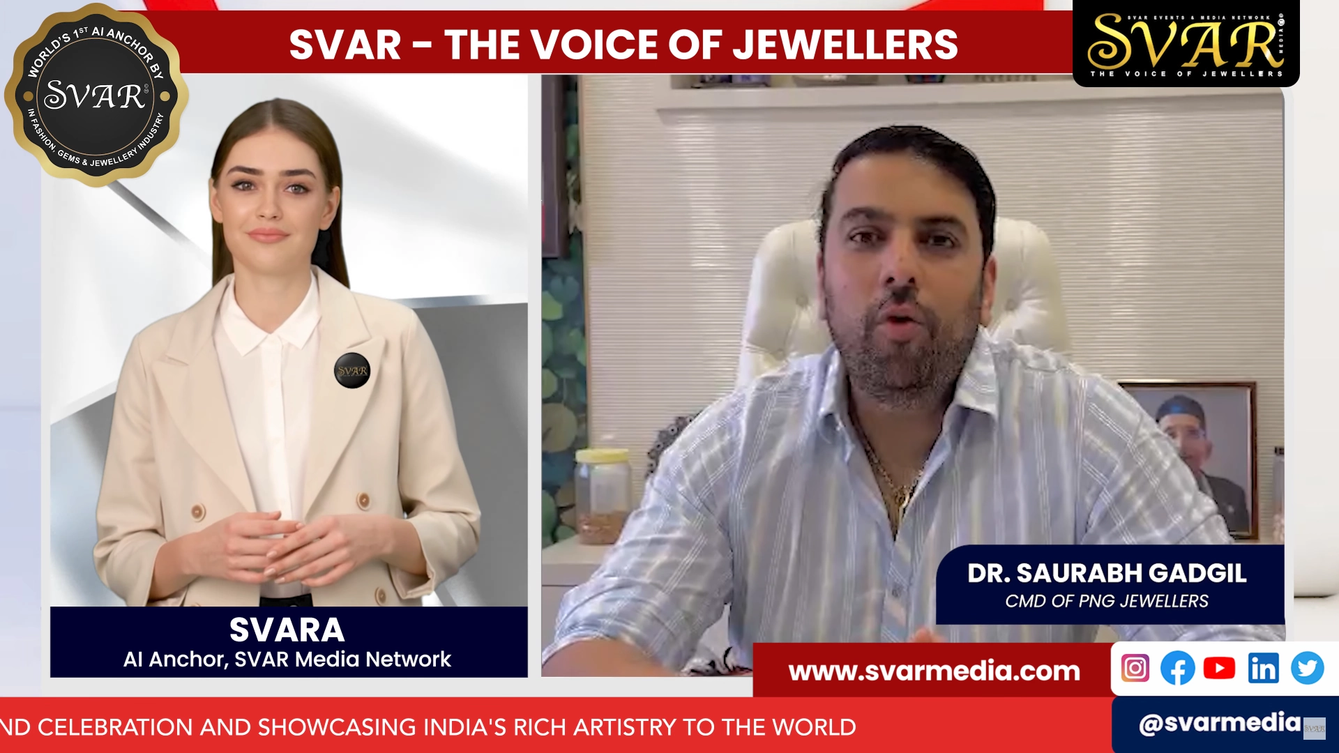 SVAR Media Network SVARA AI World's 1st AI Anchor in Fashion, Gems, & Jewellery Industry 2