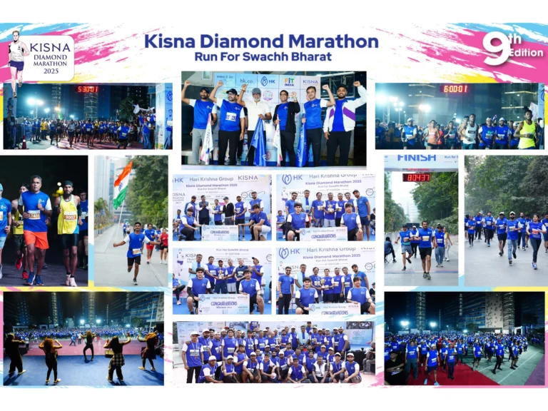 Hari Krishna Exports Hosts 9th Kisna Diamond Marathon, Drawing Over 5,779 Enthusiasts in Support of Health and Swachh Bharat